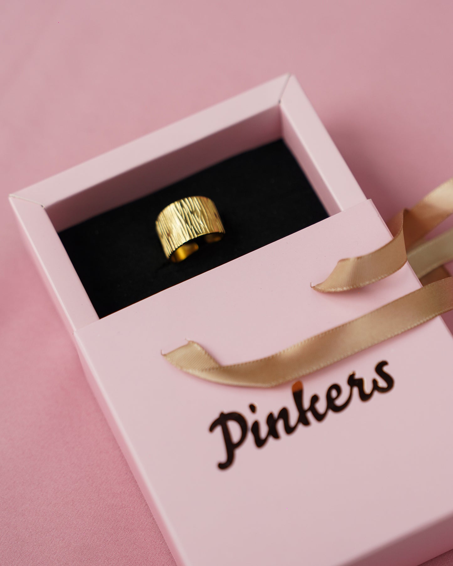Golden Texture Ring