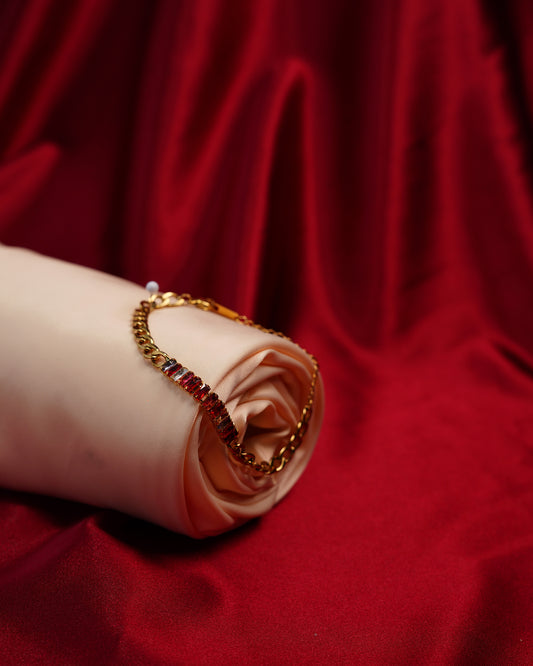Scarlet Blaze Chain Bracelet