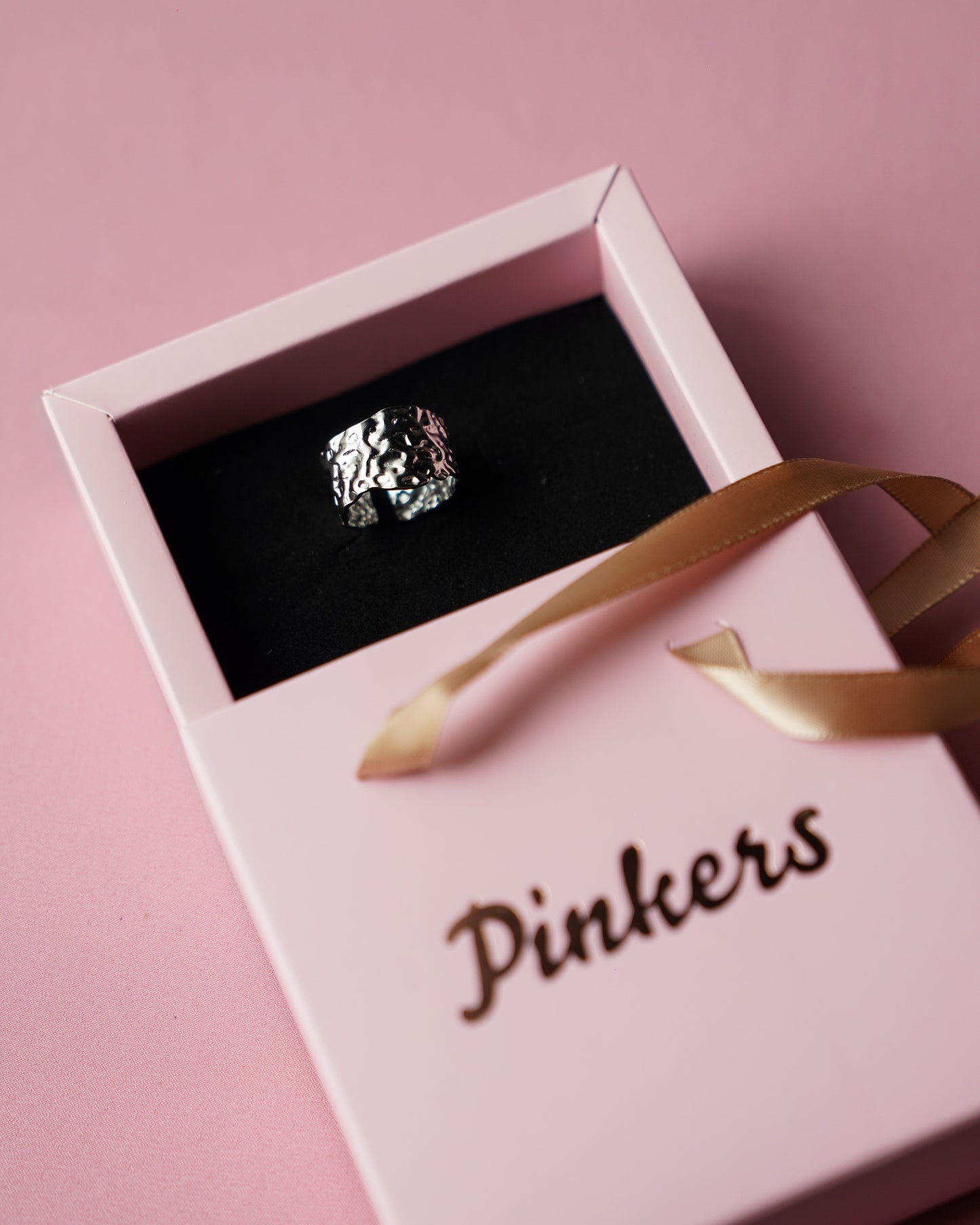 Crushed Shine Ring – Silver
