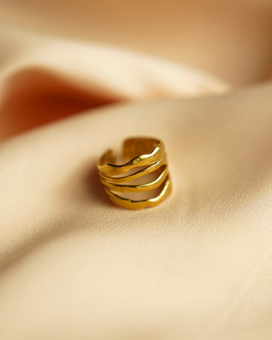 Flow Lines Ring – Gold