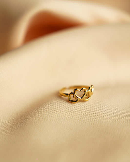 Linked Hearts Ring
