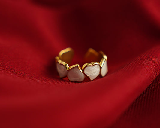 Pearl Heart Ring