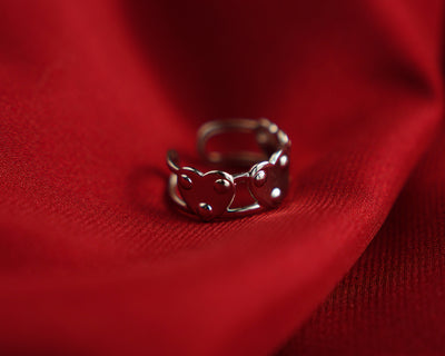 Crown of Hearts Ring – Silver
