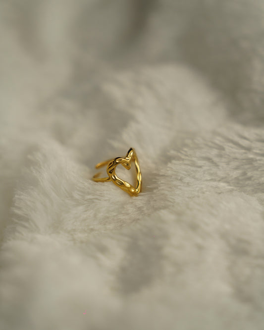 Sculpted Heart Ring