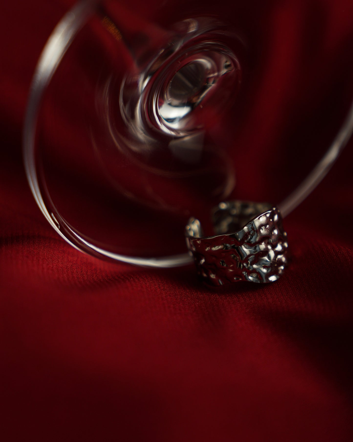 Crushed Shine Ring – Silver