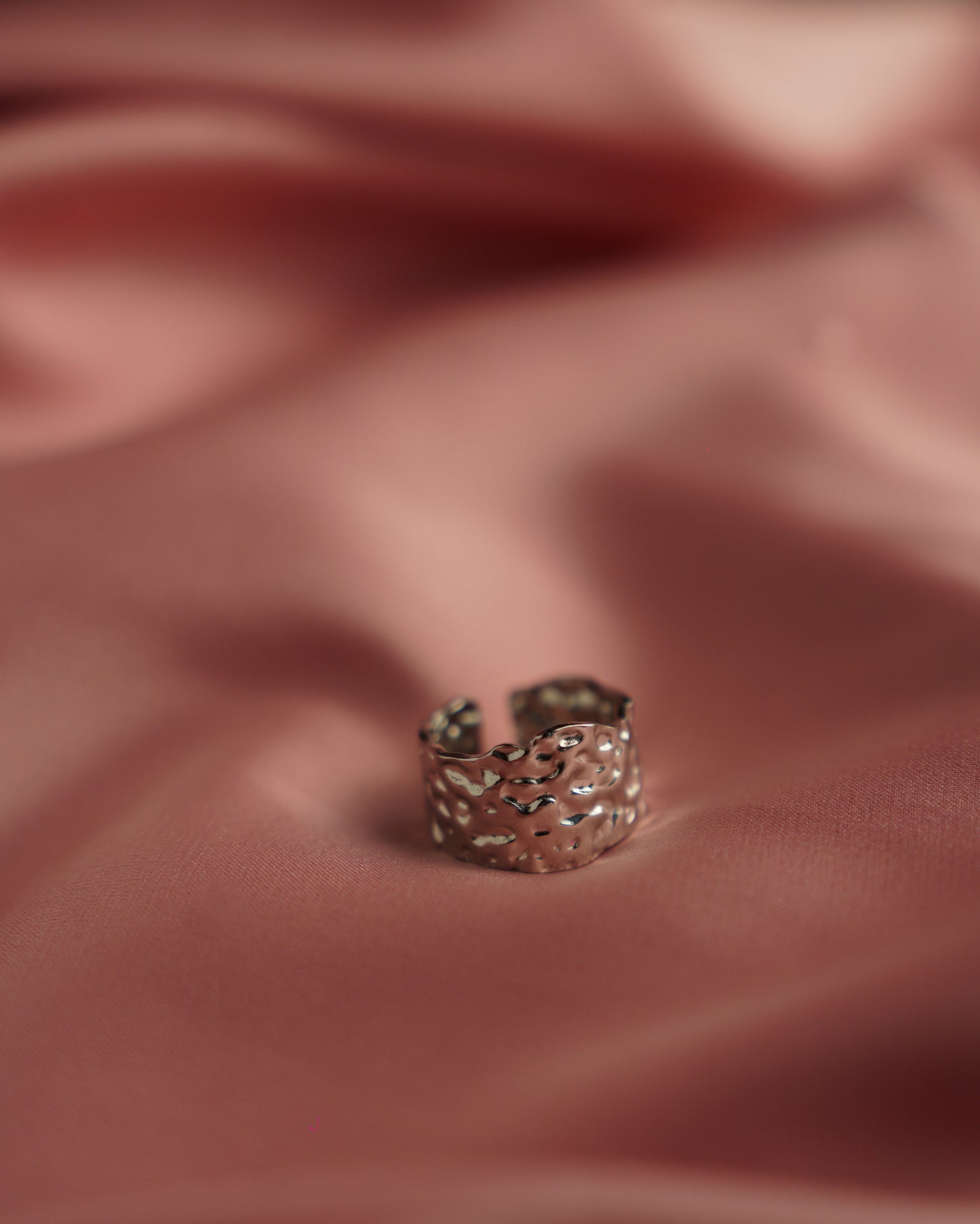 Crushed Shine Ring – Silver