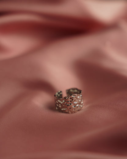 Crushed Shine Ring – Silver