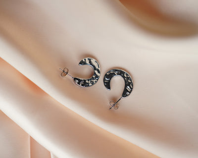 Silver Serpent Hoops