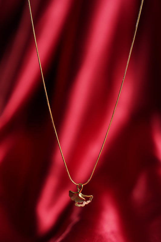 Golden Ginkgo Necklace