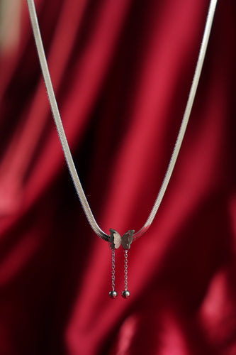 Silver Butterfly Knot Necklace