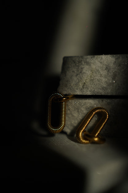 Bold Link Drop Earrings