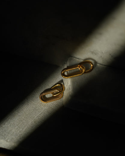 Bold Link Drop Earrings