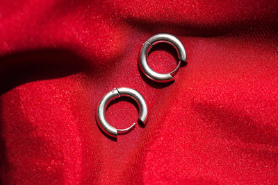 Polished Silver Hoops