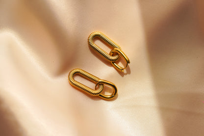 Bold Link Drop Earrings