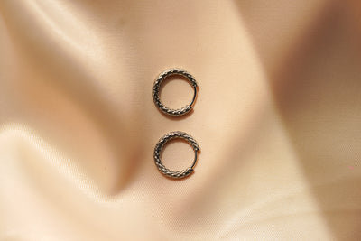 Braided Silver Hoops