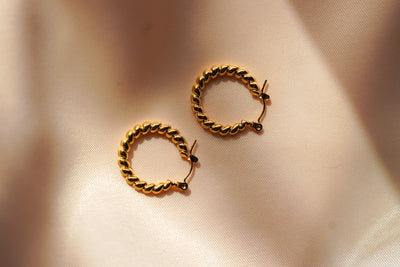 Twisted Gold Hoops