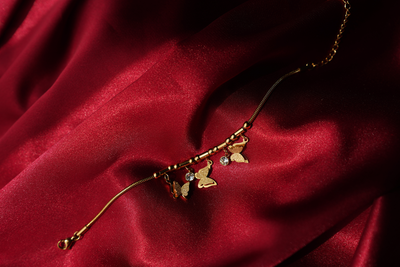 Gold Butterfly Charm Bracelet