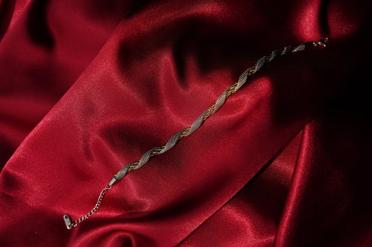 Twisted Silver & Gold Rope Bracelet