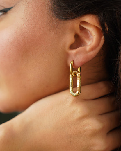 Bold Link Drop Earrings