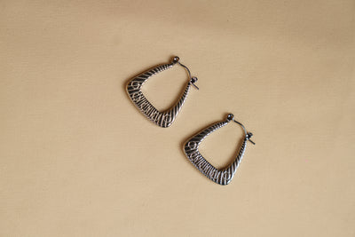 Echo Frame Earrings – Silver